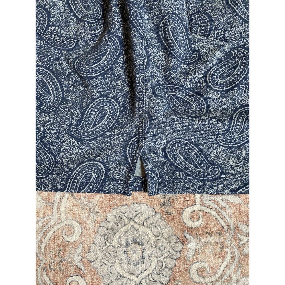 Joneswear 2 Piece Blue Paisley Jacket Mini Skirt Set Size 10 - Picture 12 of 14